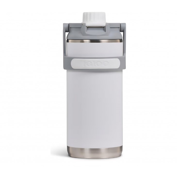 Sticlă termos IGLOO Chug 36, 1000 ml, din oțel inoxidabil, pentru apă plată și carbogazoasă, menține băuturile reci până la 48 de ore, livrare maxim 7-8 zile, Alba