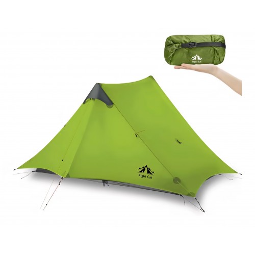 Cort ultraușor Night Cat pentru 2 persoane, impermeabil, ideal pentru trekking, hiking și cicloturism, livrare 8-9 zile