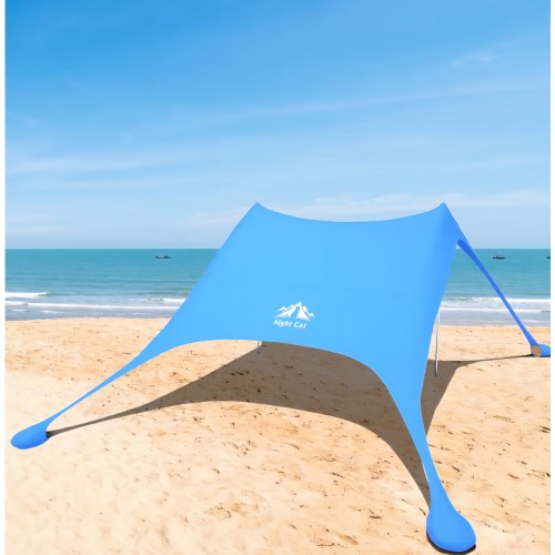 Copertină de plajă Night Cat Lycra Shade Tent, protecție UV UPF 50+, adăpost ușor pentru plajă, picnic și camping, livrare 8-9 zile