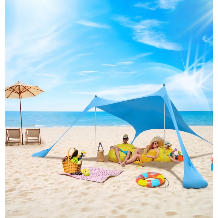 Copertină de plajă Night Cat Lycra Shade Tent, protecție UV UPF 50+, adăpost ușor pentru plajă, picnic și camping, livrare 8-9 zile