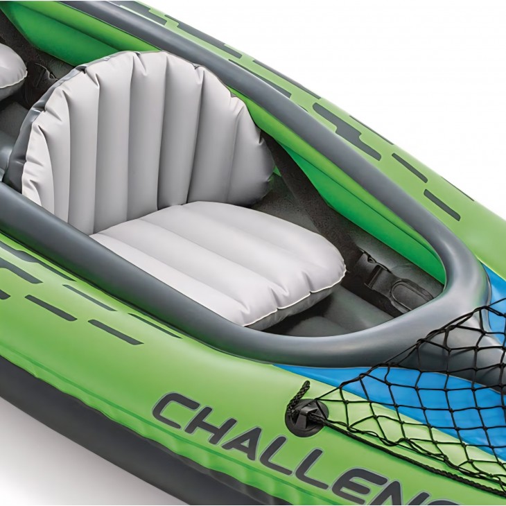 Caiac gonflabil Intex Challenger K2, 351 × 76 × 38 cm, pentru 2 persoane, agrement pe ape calme, livrare 7-9 zile