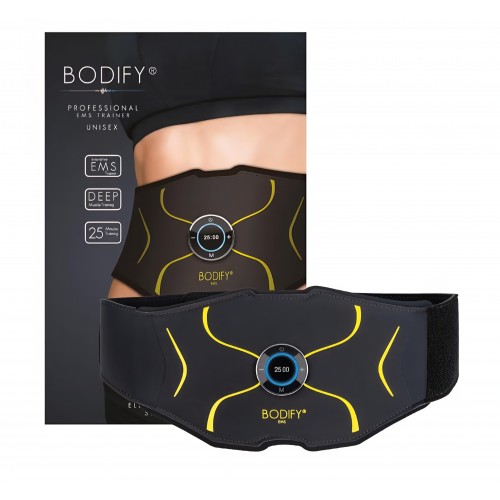 Centură de tonifiere abdominală Bodify EMS Abdominal Trainer Max, cu tehnologie EMS, pentru femei și bărbați, livrare 7-9 zile