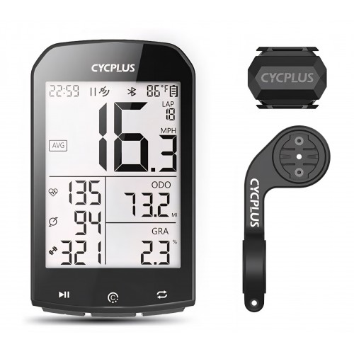 Ciclocomputer GPS CYCPLUS, wireless, cu ecran LCD 2,9", ANT+, Bluetooth, rezistent la apă, livrare 8-9 zile