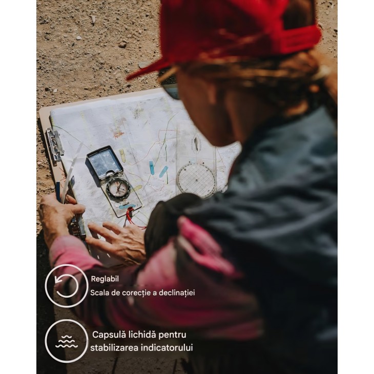 Busolă profesională SUUNTO MC-2, cu oglindă, clinometru și corecție reglabilă a declinației, fabricată în Finlanda, livrare 9-10 zile