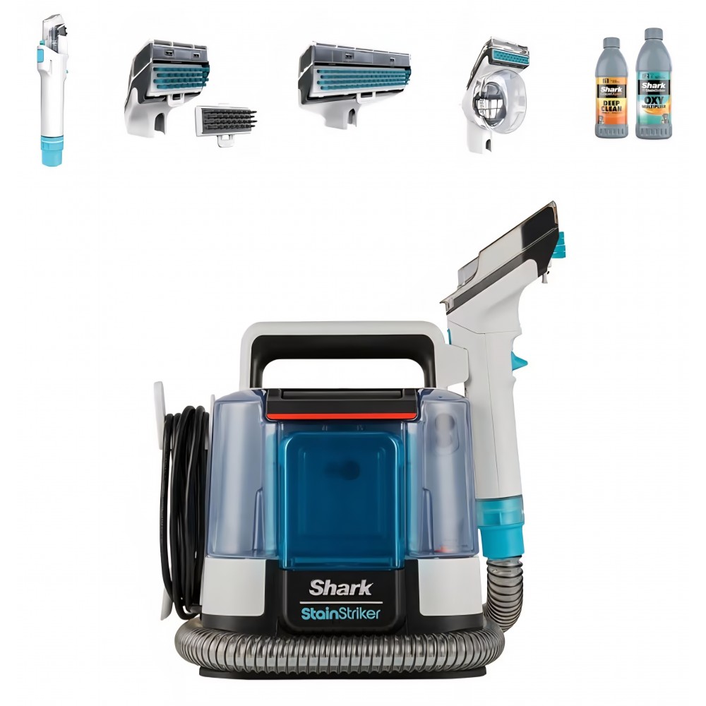 Aparat portabil pentru curățarea petelor Shark StainStriker PX200EUT, 450 W, cu 5 accesorii, pentru covoare și tapițerie, livrare 8-10 zile
