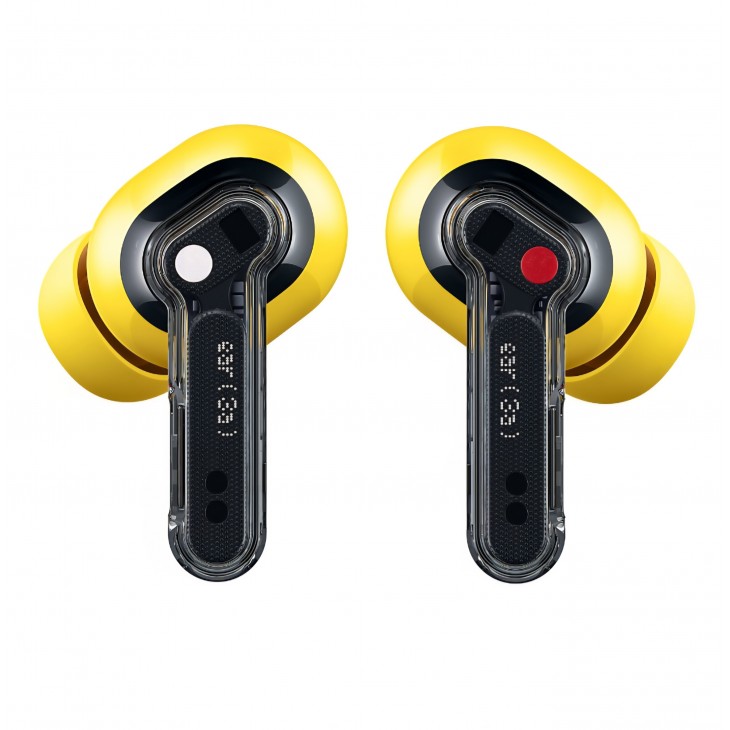 Casti True Wireless Nothing Ear (3a), Bluetooth 6.0, Active Noise Cancellation, Hi-Res Audio, LDAC, autonomie până la 42 ore, Galben, livrare  7-9 zile