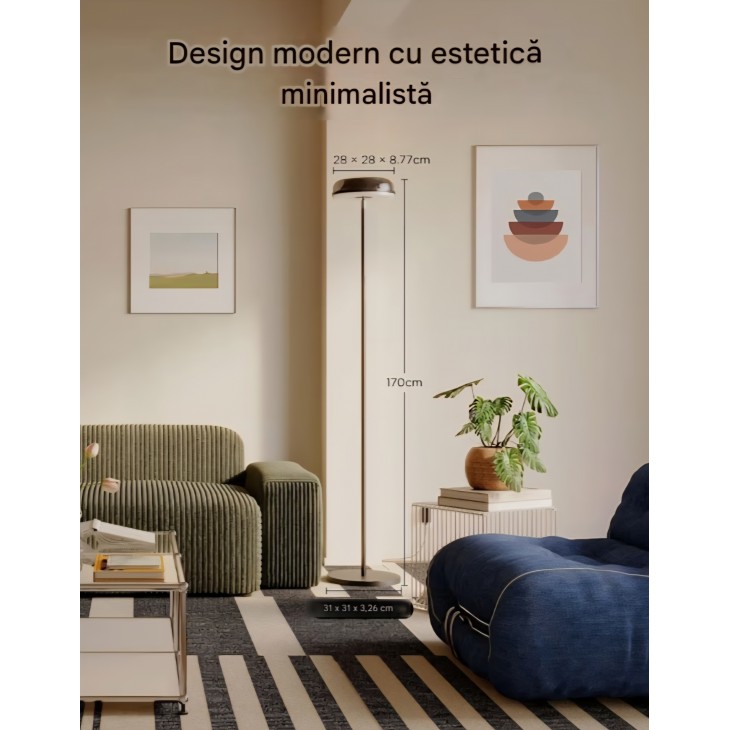 Lampadar inteligent Govee pentru living, efect de ceață, RGBIC, lumină albă caldă și rece, reglabil, 1000 lm, compatibil Alexa, 170 cm, livrare 8-10 zile