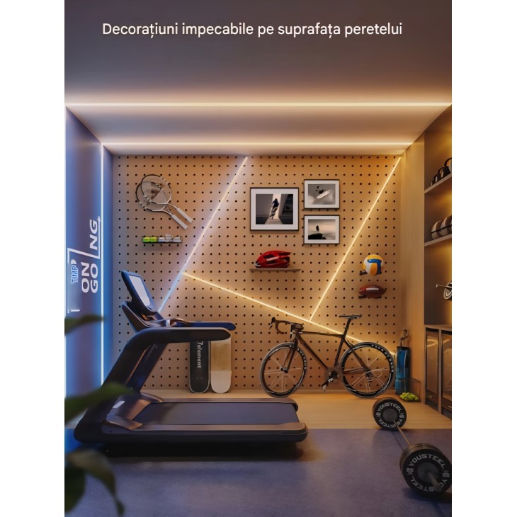 Bandă LED inteligentă Govee COB Strip Light Pro, 3 m, RGBIC, alb cald, 3780 LED-uri, 1350 lm, compatibilă Matter, Alexa și Google Assistant, livrare 7-9 zile