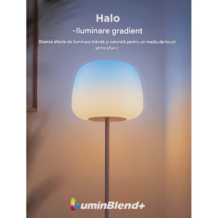 Lampadar inteligent Govee LED Lantern, RGBICWW, Halo Lighting, 1400 lm, temperatură culoare 1000–10000 K, compatibil Alexa, 160 cm, alb livrare 8-10 zile