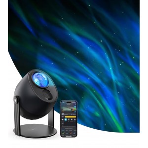 Proiector inteligent Govee LED Starry Sky, RGBW, efect Aurora și cer înstelat, 52 scene, 18 sunete albe, compatibil Matter, Alexa și Google Assistant, livrare 7-9 zile