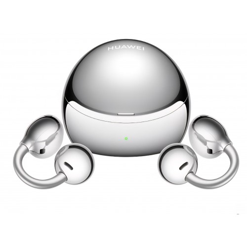 Căști wireless HUAWEI FreeClip 2 S, Open-Ear, Bluetooth, IP57, apeluri HD, compatibile iOS și Android, Silver, livrare 8-9 zile