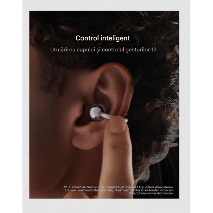 Căști wireless HUAWEI FreeClip 2 S, Open-Ear, Bluetooth, IP57, apeluri HD, compatibile iOS și Android, Silver, livrare 8-9 zile