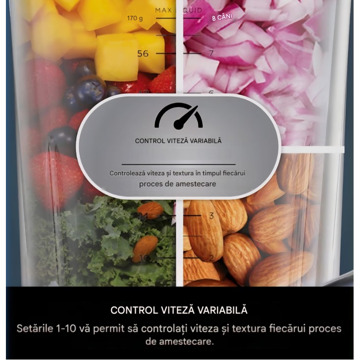 Blender Ninja Detect Power Mixer Pro & Single Serve TB301EUCP, 2 în 1, 1200 W, vas blender și recipient To-Go, detectare automată a ingredientelor, negru/cupru, termen livrare 7-9 zile