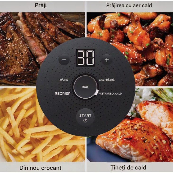 Friteuză cu aer cald portabilă Ninja CRISPi FN102EU, 4 în 1, 1700 W, recipiente din sticlă 3,8 L și 1,4 L, alb, termen livrare 7-8 zile