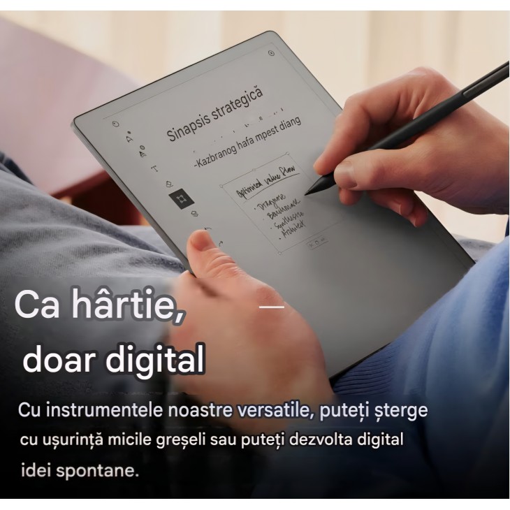 Tabletă E-Ink reMarkable Paper Pure cu Marker, ecran 10,3", pentru scris, citit și luarea notițelor, alb-negru, livrare 7-9 zile