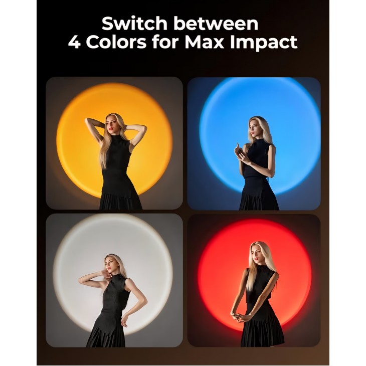 Blitz LED RGB, SMALLRIG RF10C, lumină de umplere pentru fotografie, video, vlogging, baterie 7500 mAh, 20 filtre de lumină, carcasă din aluminiu, livrare 7-9 zile