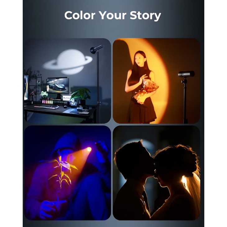 Blitz LED RGB, SMALLRIG RF10C, lumină de umplere pentru fotografie, video, vlogging, baterie 7500 mAh, 20 filtre de lumină, carcasă din aluminiu, livrare 7-9 zile