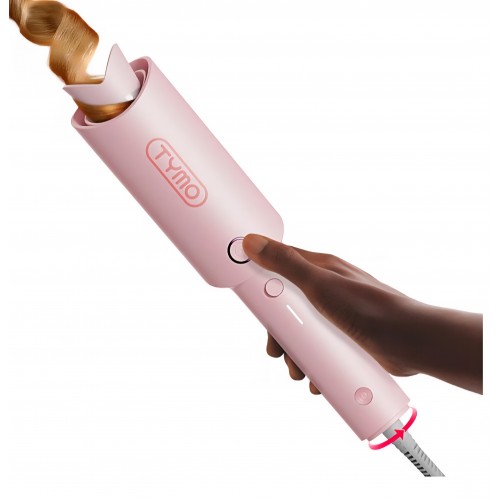 Ondulator automat TYMO CURLPRO, rotire automată, 25 mm, 3 trepte de temperatură, 160-210°C, pentru bucle definite și beach waves, roz, livrare 7-9 zile