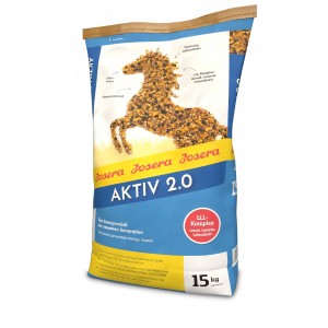 Hrană premium pentru cai Josera Aktiv 2.0, 15 kg, complet mineralizată, cu vitamina E, biotină, seleniu și Omega-3, livrare 7-8 zile