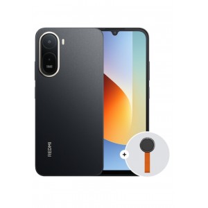 Telefon mobil Xiaomi Redmi A7 Pro, 4G, Dual SIM, 4 GB RAM, 128 GB, ecran 6,9" 120 Hz, baterie 6000 mAh, NFC, HyperOS 3, Negru, cu suport tip inel