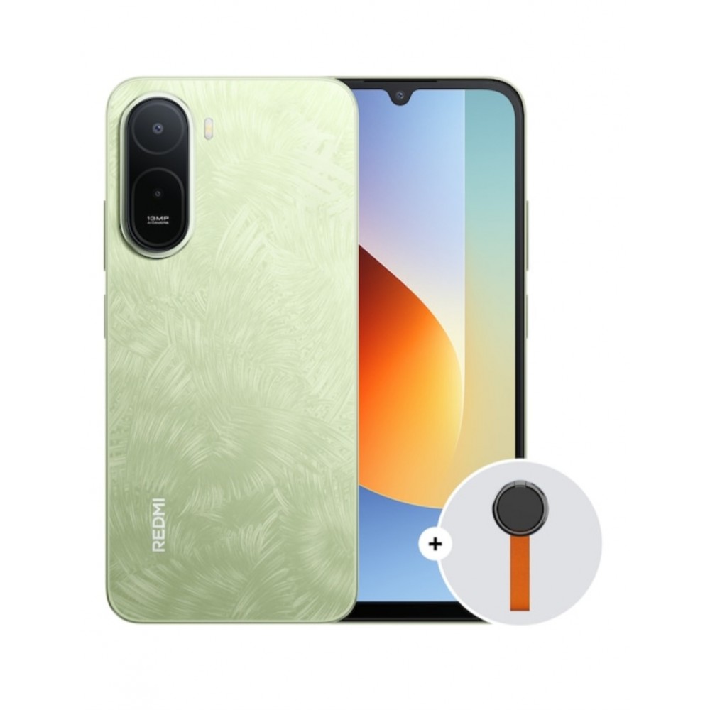 Telefon mobil Xiaomi Redmi A7 Pro, 4G, Dual SIM, 4 GB RAM, 128 GB, ecran 6,9" 120 Hz, baterie 6000 mAh, NFC, HyperOS 3, Verde, cu suport tip inel
