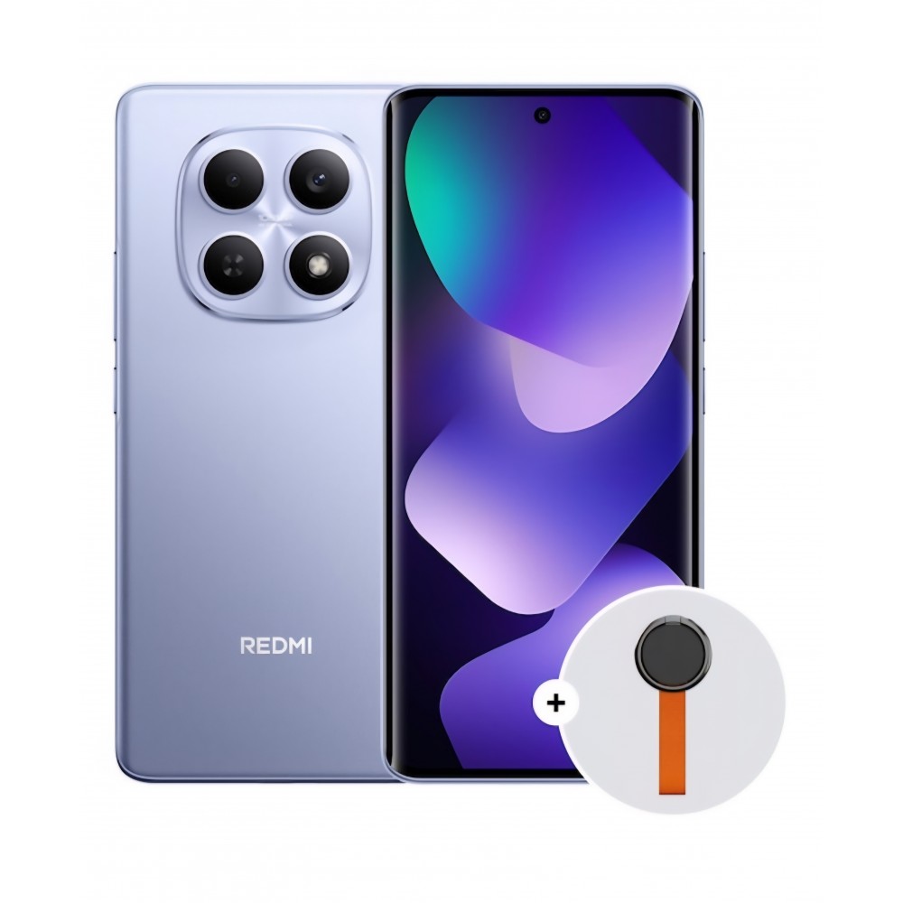 Telefon mobil Xiaomi Redmi Note 15, 4G, Dual SIM, 6 GB RAM, 128 GB, ecran AMOLED 6,77" 120 Hz, cameră 108 MP, baterie 6000 mAh, NFC, Purple + suport tip inel