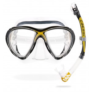 Masca snorkeling, Cressi Big Eyes Evolution, lentile duble, silicon premium, camp vizual larg, livrare 7-9 zile