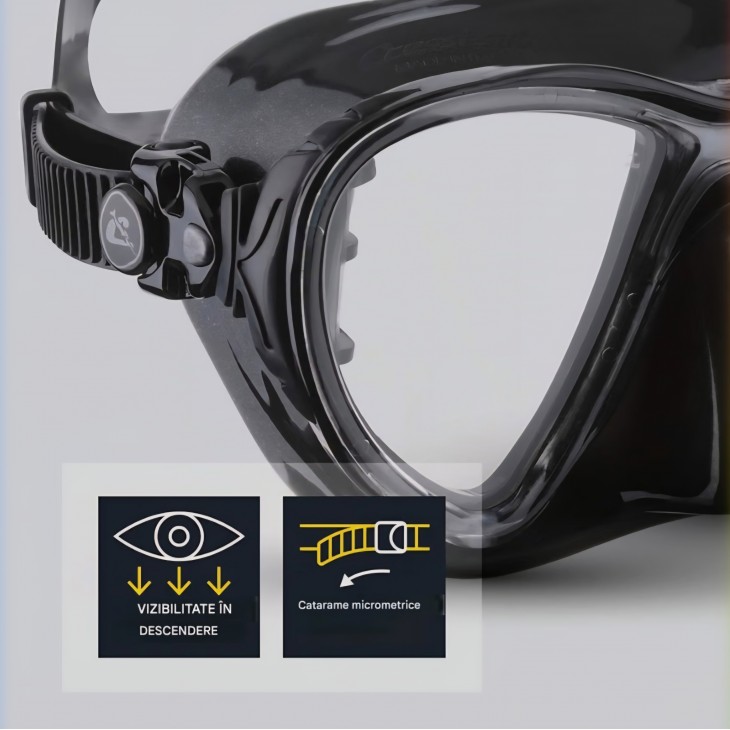Masca snorkeling, Cressi Big Eyes Evolution, lentile duble, silicon premium, camp vizual larg, livrare 7-9 zile