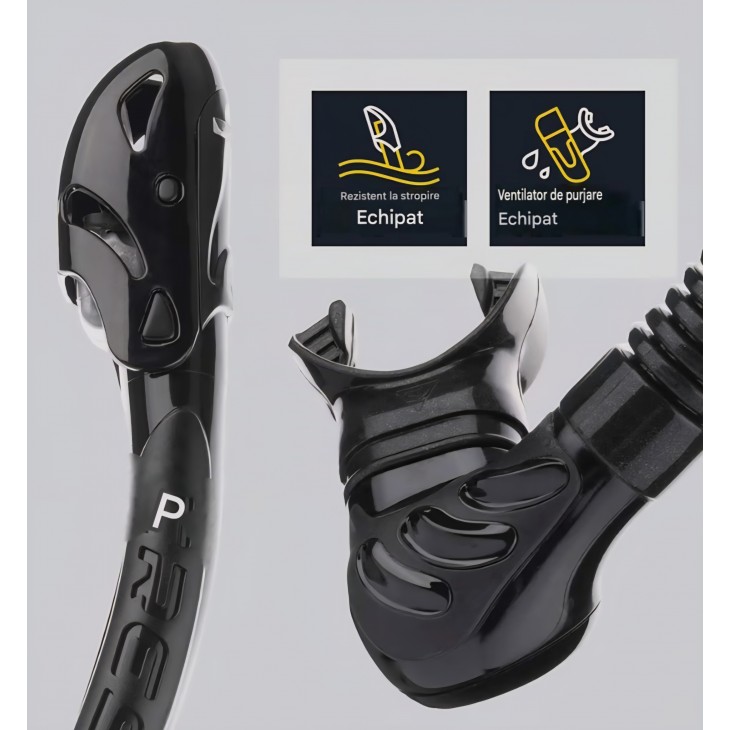 Masca snorkeling, Cressi Big Eyes Evolution, lentile duble, silicon premium, camp vizual larg, livrare 7-9 zile
