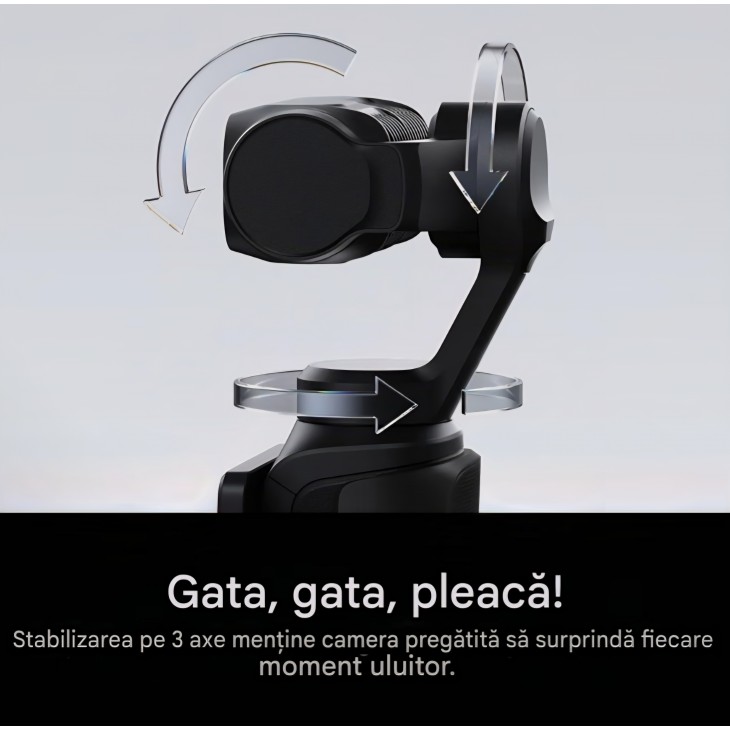 Camera vlogging Insta360 Luna Ultra, 8K, doua lentile Leica, zoom 12x, senzor 1", ecran tactil detasabil 2", gimbal, cip AI triplu, midnight black,  livrare 7-8 zile