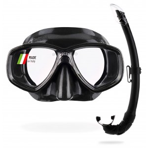 Set snorkeling Cressi Perla, masca si snorkel, unisex adulti, silicon, lentila panoramica, marime universala, livrare 7-9 zile