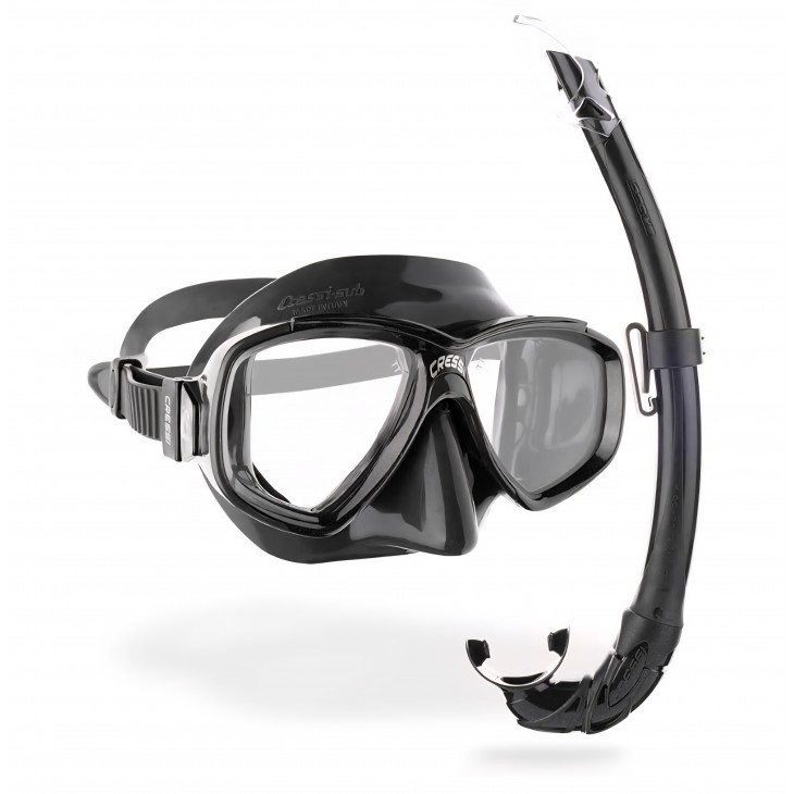 Set snorkeling Cressi Perla, masca si snorkel, unisex adulti, silicon, lentila panoramica, marime universala, livrare 7-9 zile