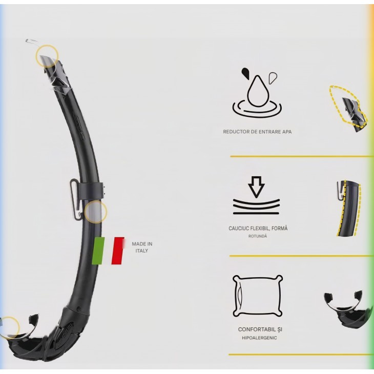 Set snorkeling Cressi Perla, masca si snorkel, unisex adulti, silicon, lentila panoramica, marime universala, livrare 7-9 zile