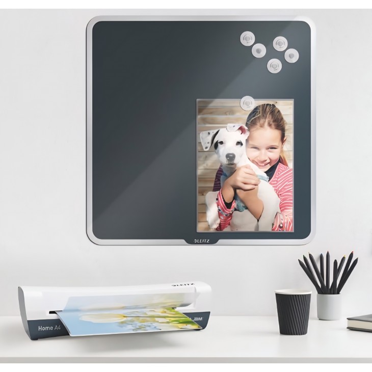 Laminator Leitz iLAM Home A4, 80 microni, 3 minute Incalzire, 75-125 microni, 100 Folii Laminare A4 Incluse, Alb, livrare 7-9 zile