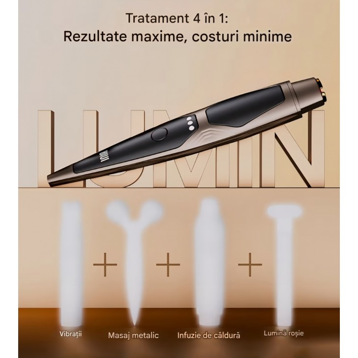 Aparat Masaj Ochi INIA pentru Pungi si Ingrijirea Zonei Oculare cu Lumina Rosie si Incalzire, Dispozitiv Portabil pentru Ingrijire Zilnica, 3 Moduri, termen livrare 7-8 zile