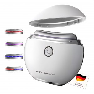 Aparat Masaj Facial Rolandus EMS Gua Sha cu Vibratii, Incalzire si Lumina LED, Dispozitiv Electric pentru Ingrijirea Pielii, Anti-Ageing si Riduri, termen livrare 7-8 zile