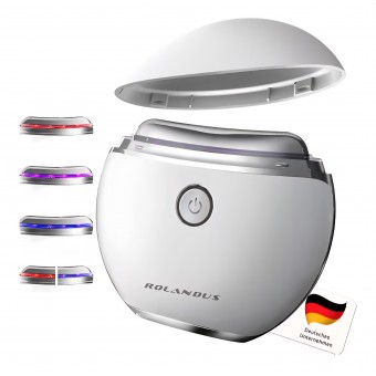 Aparat Masaj Facial Rolandus EMS Gua Sha cu Vibratii, Incalzire si Lumina LED, Dispozitiv Electric pentru Ingrijirea Pielii, Anti-Ageing si Riduri, termen livrare 7-8 zile