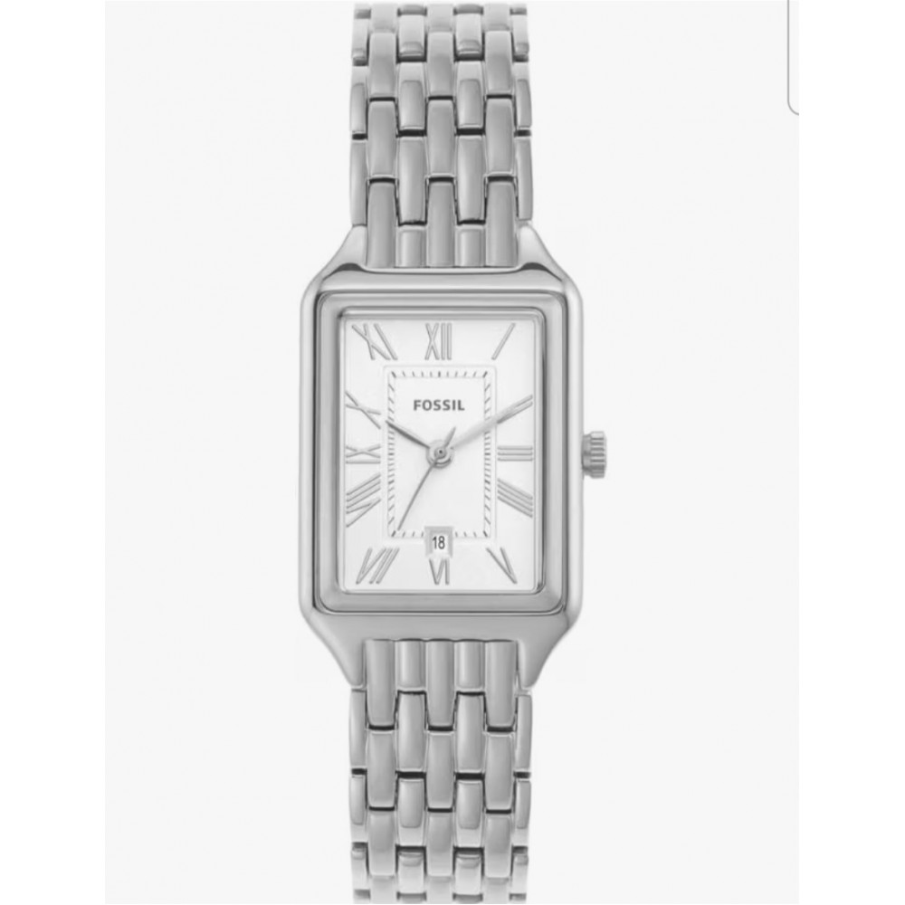 Ceas de Mana Dama FOSSIL Raquel cu Mecanism Quartz, Afisaj Analogic si Bratara din Otel Inoxidabil, Argintiu, livrare 7-8 zile
