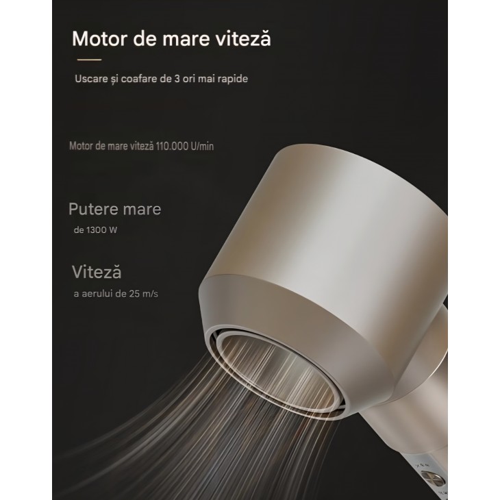 Aparat de Coafat 7MAGIC 6 in 1 Airstyler, Uscator de Par cu Ioni, Ondulator Auto-Wrap, Perie cu Aer Cald, Efect Coanda, Uscare Rapida, Volum, Indreptare si Ondulare, Auriu Champagne, livrare 7-9 zile