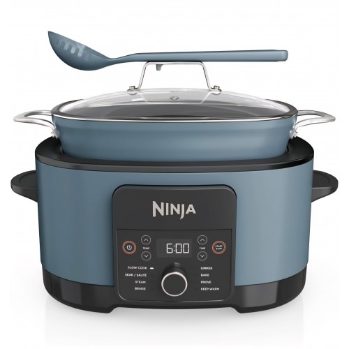 Multicooker, Ninja Foodi MC1001EU, PossibleCooker 8-in-1, 8 L, 8 Portii, Functii Multiple de Gatire, Sea Salt Grey