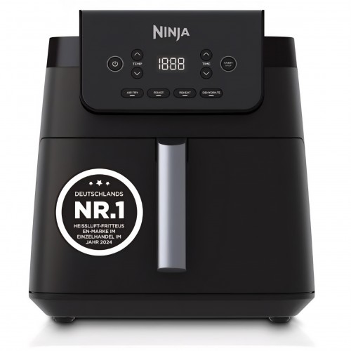 Air Fryer, Ninja AF170EU, 6,2 L, 4 functii de gatire, sertar XL patrat, antiaderent, lavabil in masina de spalat vase, Black
