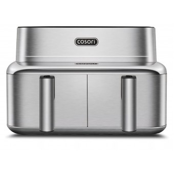 Air Fryer, COSORI Iconic Dual, 7-in-1, 8,6 L, 94% metal, 2 compartimente, acoperire ceramica fara PFAS, Silver