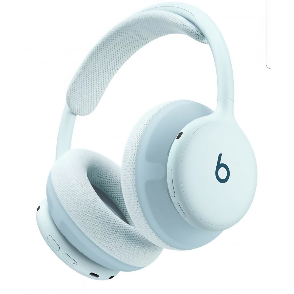 Casti wireless Over-Ear, Beats 360, Noise Cancelling, rezistente la apa si transpiratie, perne interschimbabile, Sky Blue