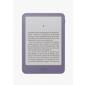 E-Reader, Amazon Kindle 16GB, generatie noua, ecran 6 inch, mai subtire si mai usor, fara reclame, Mov