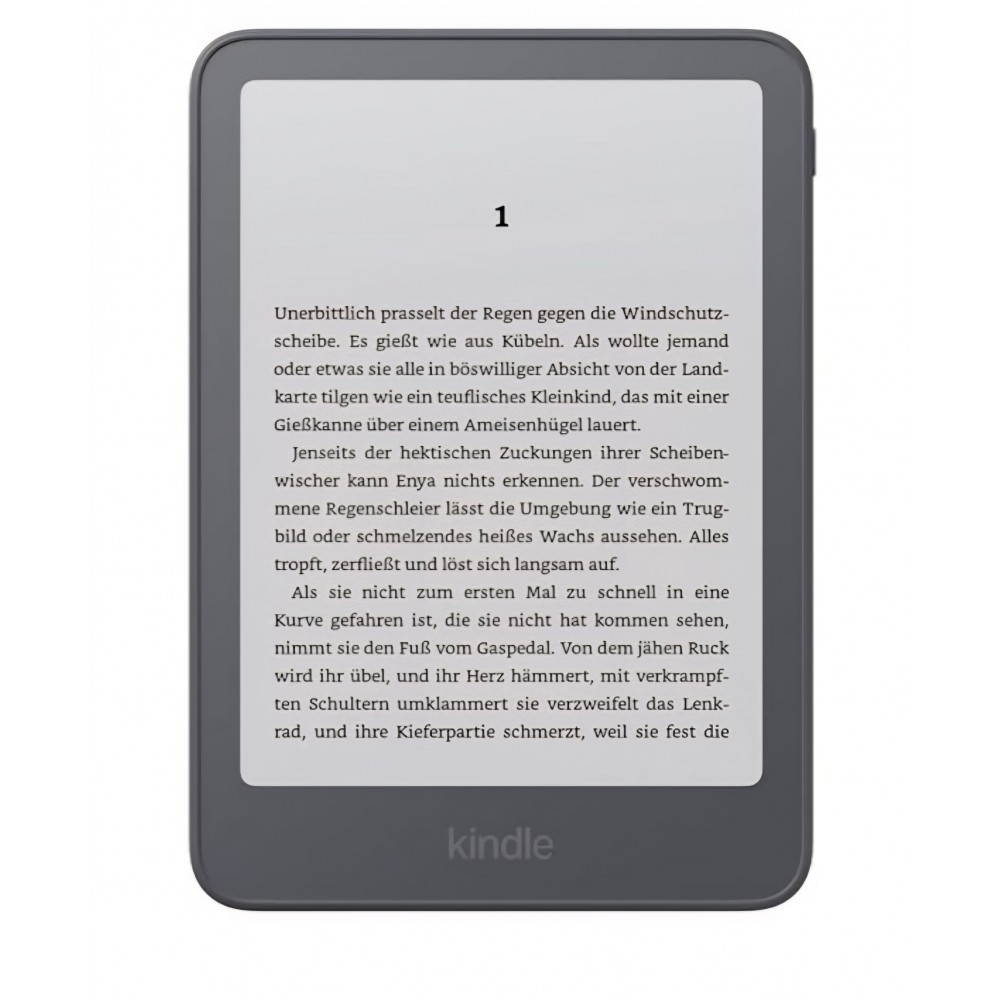 E-Reader, Amazon Kindle 16 GB, generatie noua, ecran 6 inch, design subtire din aluminiu, fara reclame, Negru