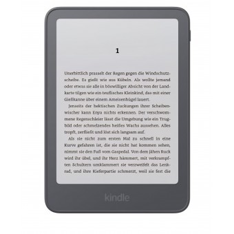 E-Reader, Amazon Kindle 16 GB, generatie noua, ecran 6 inch, design subtire din aluminiu, fara reclame, Negru