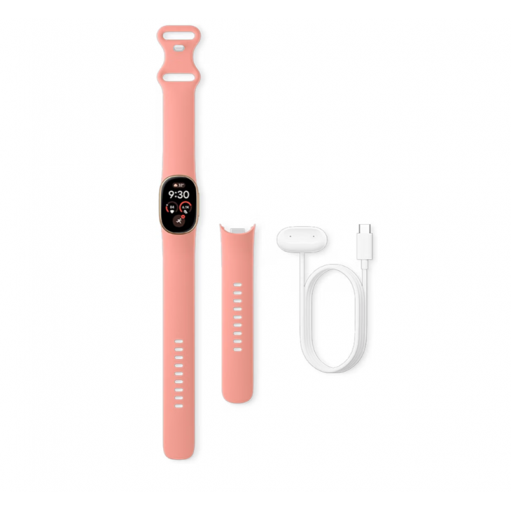 Bratara fitness, Google Fitbit Edge, monitorizare sanatate si activitate, analiza somnului, ecran elegant, incarcare rapida, compatibila Android si iOS, Champagne Gold