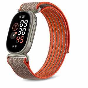 Bratara fitness, Fitbit Edge by Google Stephen Curry Special Edition, ecran AMOLED de 1,34 inch, GPS integrat, monitorizare sanatate si somn, incarcare rapida, Satin Pyrite/Rye