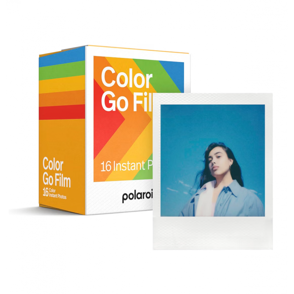 Film foto instant, Polaroid Go Color Film, 16 fotografii, format compact, fotografii color cu rama alba