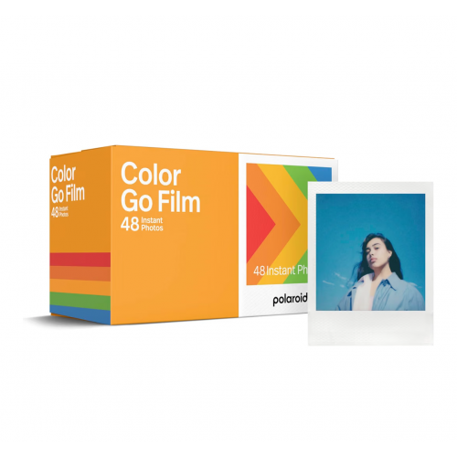 Film foto instant, Polaroid Go Color Film x48, 48 fotografii color, format compact, rama alba, ISO 640